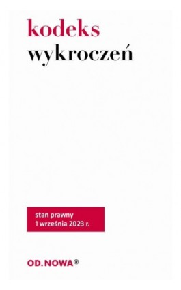 Kodeks wykroczeń 2023 - Ebook - 978-83-67523-13-4