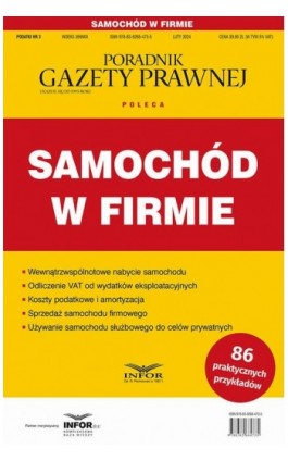 Samochód w firmie Podatki 3/2024 - Praca zbiorowa - Ebook - 978-83-8268-473-5