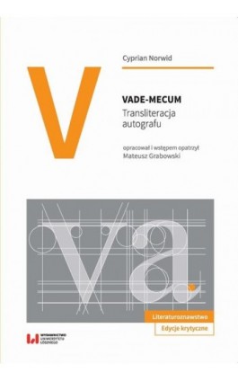 Vade-mecum. Transliteracja autografu - Cyprian Norwid - Ebook - 978-83-8142-160-7