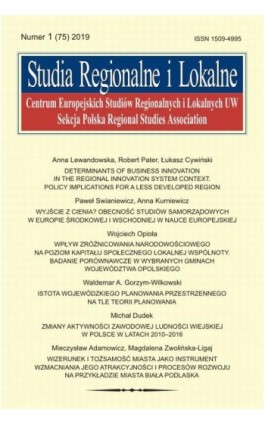 Studia Regionalne i Lokalne nr 1(75)/2019 - Anna Lewandowska - Ebook