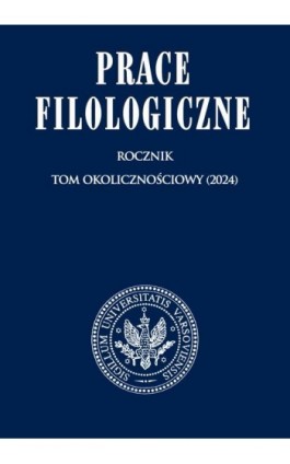 Prace Filologiczne (2024) - Ebook
