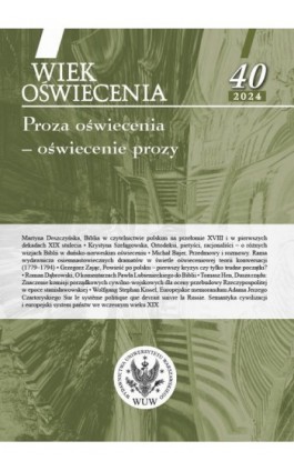 Wiek Oświecenia 40/2024 - Ebook