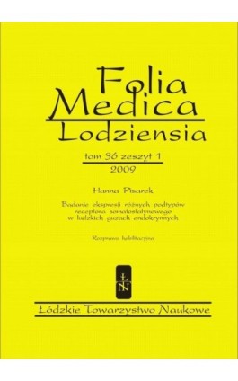 Folia Medica Lodziensia t. 36 z. 1/2009 - Hanna Pisarek - Ebook