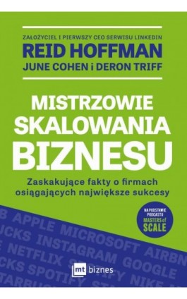 Mistrzowie skalowania biznesu. Zaskakujące fakty o firmach osiągających największe sukcesy - Reid Hoffman - Ebook - 978-83-8231-254-6