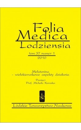 Folia Medica Lodziensia t. 37 z. 1/2010 - Praca zbiorowa - Ebook