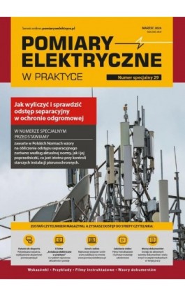 Pomiary elektryczne w praktyce, 29 numer specjalny - Praca zbiorowa - Ebook