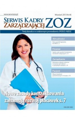 Serwis Kadry Zarzadzającej ZOZ wrzesień 2013 nr 46 - Ebook