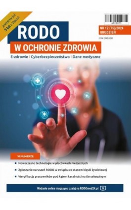 RODO w ochronie zdrowia nr 75 - Praca zbiorowa - Ebook