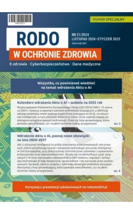 RODO w ochronie zdrowia,...