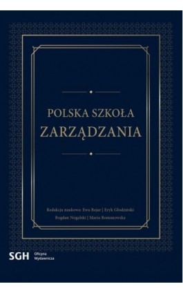 POLSKA SZKOŁA ZARZĄDZANIA - Ebook - 978-83-8030-686-8