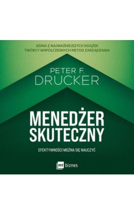 Menedżer skuteczny - Peter Drucker - Audiobook - 978-83-8087-379-7
