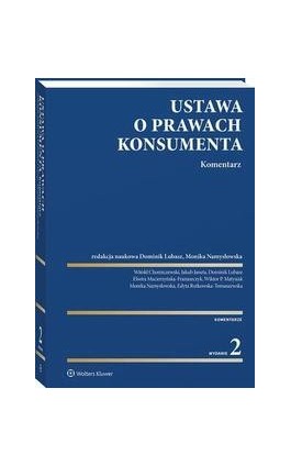 Ustawa o prawach konsumenta. Komentarz - Monika Namysłowska - Ebook - 978-83-8390-676-8