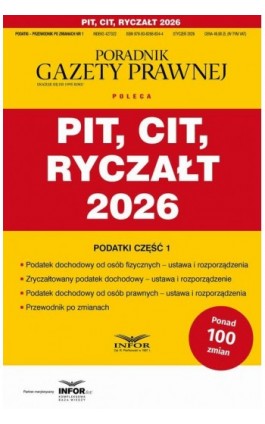 PIT, CIT, ryczałt 2026