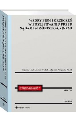 Wzory pism i orzeczeń w postępowaniu przed sądami administracyjnymi - Bogusław Dauter - Ebook - 978-83-8390-631-7