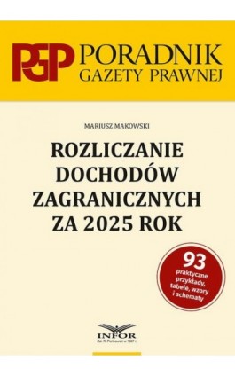 Rozliczanie dochodów zagranicznych za 2025 rok - Mariusz Makowski - Ebook - 978-83-8268-909-9