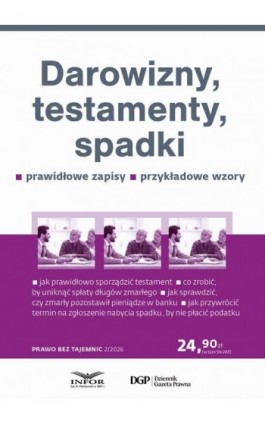 Darowizny, testamenty, spadki. Prawo bez tajemnic 2/2026 - Eliza Borkowska - Ebook - 978-83-8268-898-6