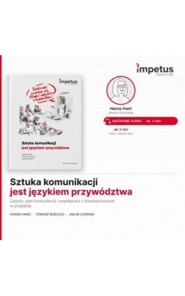 Sztuka komunikacji jest językiem przywództwa - Hanna Hanć - Audiobook - 978-83-982872-7-2