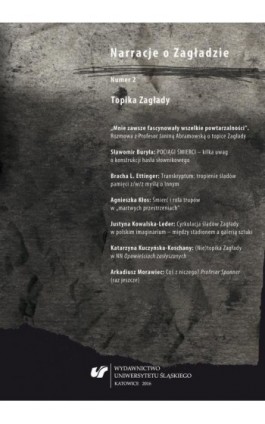 Narracje o Zagładzie 2016 - Ebook