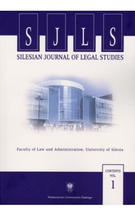 Silesian Journal of Legal Studies. Contents Vol. 1 - Ebook