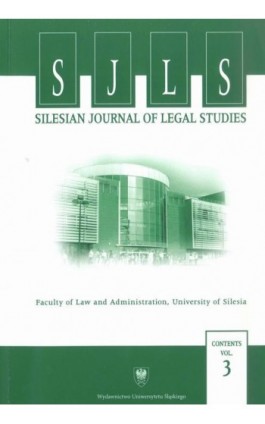Silesian Journal of Legal Studies. Contents Vol. 3 - Ebook
