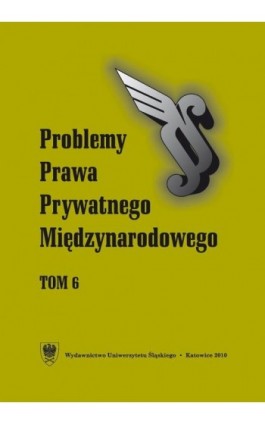 Problemy Prawa Prywatnego Międzynarodowego. T. 6 - Ebook