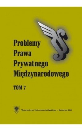 „Problemy Prawa Prywatnego Międzynarodowego”. T. 7 - Ebook