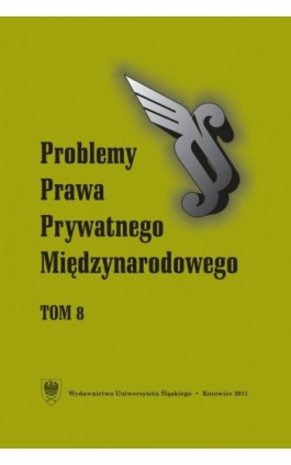„Problemy Prawa Prywatnego Międzynarodowego”. T. 8 - Ebook