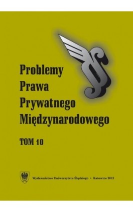 Problemy Prawa Prywatnego Międzynarodowego. T. 10 - Ebook