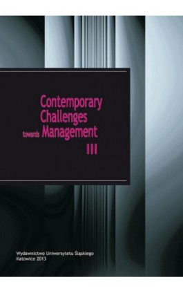 Contemporary Challenges towards Management III - Ebook - 978-83-8012-217-8