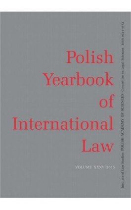 2015 Polish Yearbook of International Law vol. XXXV - Ebook