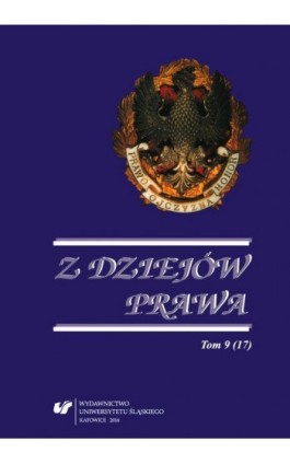 Z Dziejów Prawa. T. 9 (17) - Ebook