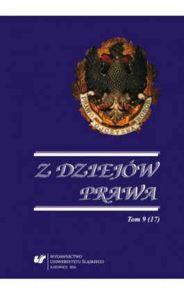 Z Dziejów Prawa. T. 9 (17) - Ebook