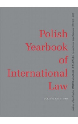 2016 Polish Yearbook of International Law vol. XXXVI - Władysław Czapliński - Ebook