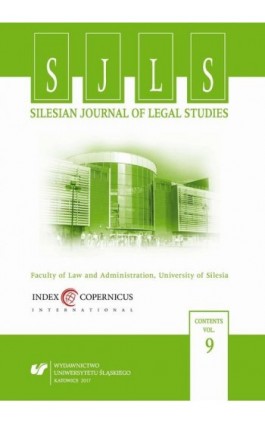 Silesian Journal of Legal Studies. Vol. 9 - Ebook