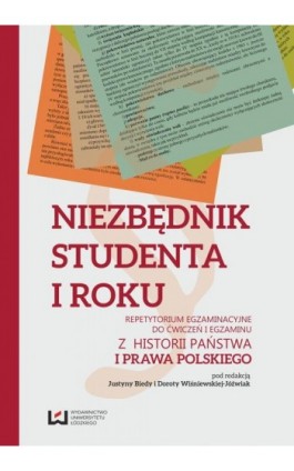 Niezbędnik studenta I roku. Repetytorium egzaminacyjne do ćwiczeń i egzaminu z historii państwa i prawa polskiego - Ebook - 978-83-7969-333-7