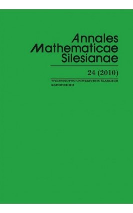 Annales Mathematicae Silesianae. T. 24 (2010) - Ebook