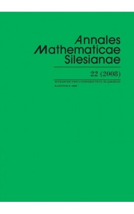 Annales Mathematicae Silesianae. T. 22 (2008) - Ebook