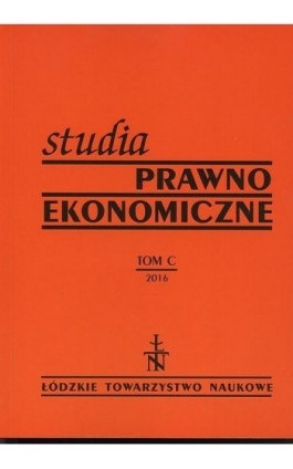 Studia Prawno-Ekonomiczne t. 100 - Praca zbiorowa - Ebook