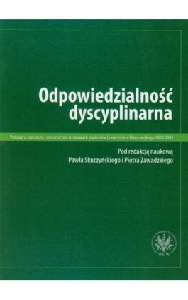 Odpowiedzialność dyscyplinarna - Ebook - 978-83-235-2647-6