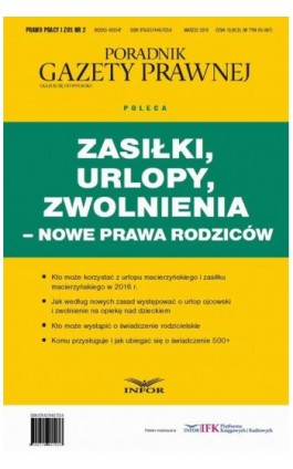 Zasiłki, urlopy, zwolnienia – jak z nich korzystać - Infor Pl - Ebook - 978-83-7440-703-8