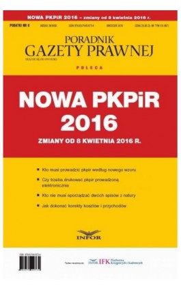 Nowa PKPIR 2016 – zmiany od 8 kwietnia 2016 r. - Infor Pl - Ebook - 978-83-7440-678-9