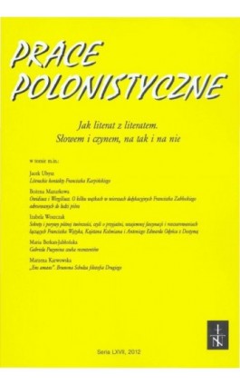 Prace Polonistyczne t. 67/2012 - Praca zbiorowa - Ebook