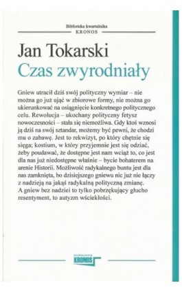 Czas zwyrodniały - Jan Tokarski - Ebook - 978-83-62609-35-2