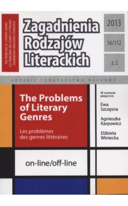 Zagadnienia Rodzajów Literackich  t. 56 (112) z. 1/2013 - Ebook
