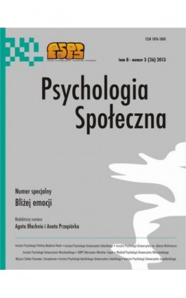 Psychologia Społeczna nr 3(26)/2013 - Maria Lewicka - Ebook