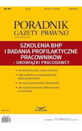 Szkolenia BHP i badania profilaktyczne pracowników – obowiązki pracodawcy - Infor Pl - Ebook - 978-83-7440-821-9