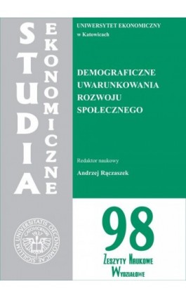 Demograficzne uwarunkowania rozwoju społecznego. SE 98 - Ebook