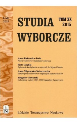 Studia Wyborcze t. 20 - Praca zbiorowa - Ebook