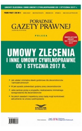 Umowy zlecenia i inne umowy cywilnoprawne od 1 stycznia 2017 r. - Infor Pl - Ebook - 978-83-7440-836-3