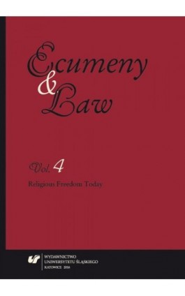 Ecumeny and Law 2016. Vol. 4 - Ebook